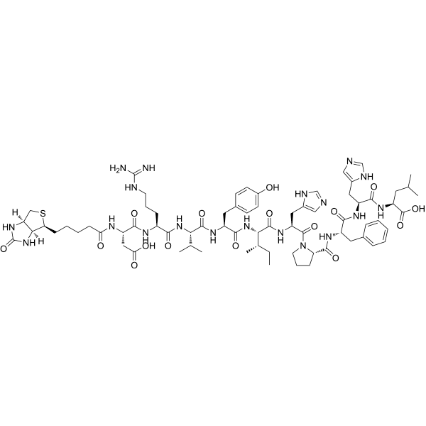 Biotinyl-Angiotensin I (human, mouse, rat) Structure