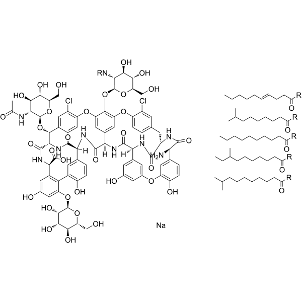 Teicoplanin sodium Structure