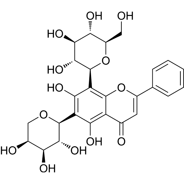 Chrysin 6-C-arabinoside 8-C-glucoside Structure