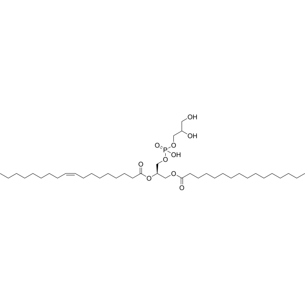 1-Palmitoyl-2-oleoyl-sn-glycero-3-phosphatidylglycerol Structure