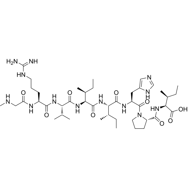 (Sar1, Ile4, 8)-Angiotensin II Structure