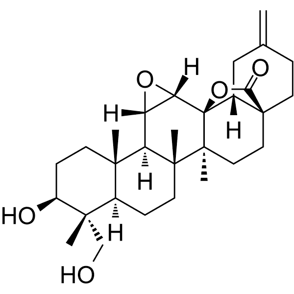 11α,12α-Epoxy-3β,23-dihydroxy-30-norolean-20(29)-en-28 Structure