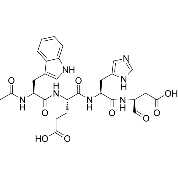 Ac-Trp-Glu-His-Asp-Aldehyde Structure