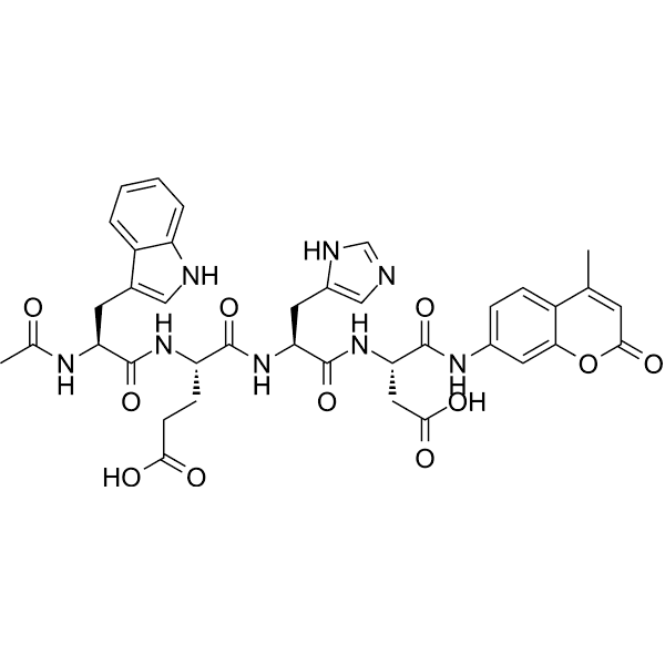 Ac-Trp-Glu-His-Asp-AMC Structure