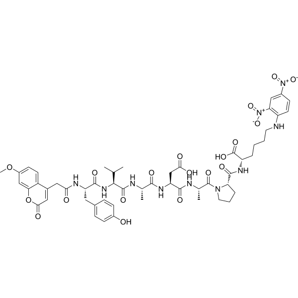 Mca-YVADAP-Lys(Dnp)-OH Structure