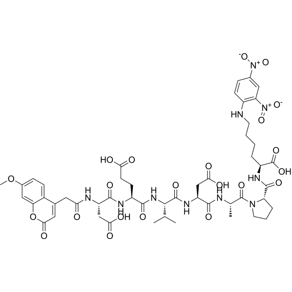 Mca-DEVDAP-K(Dnp)-OH Structure