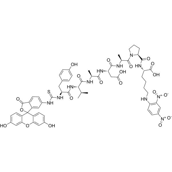 FITC-YVADAPK(Dnp) Structure