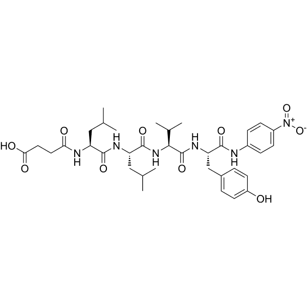 Suc-Leu-Leu-Val-Tyr-pNA Structure