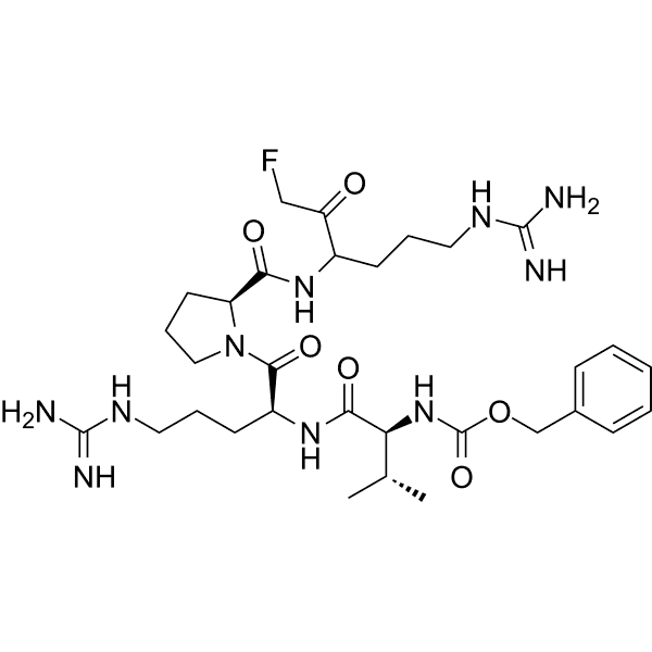 Val-Arg-Pro-DL-Arg-Fluoromethylketone Structure