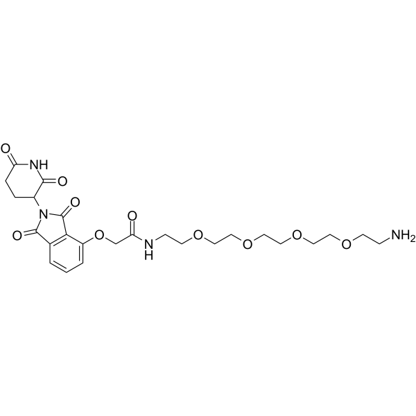 Thalidomide-O-amido-PEG4-C2-NH2  Structure