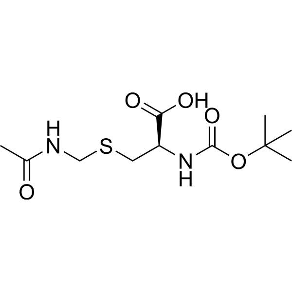 S-(Acetamidomethyl)-N-(tert-butoxycarbonyl)-L-cysteine Structure