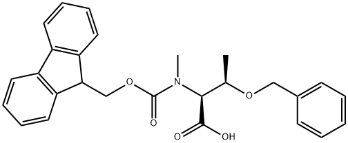 N-(((9H-Fluoren-9-yl)methoxy)carbonyl)-O-benzyl-N-methyl-L-threonine Structure
