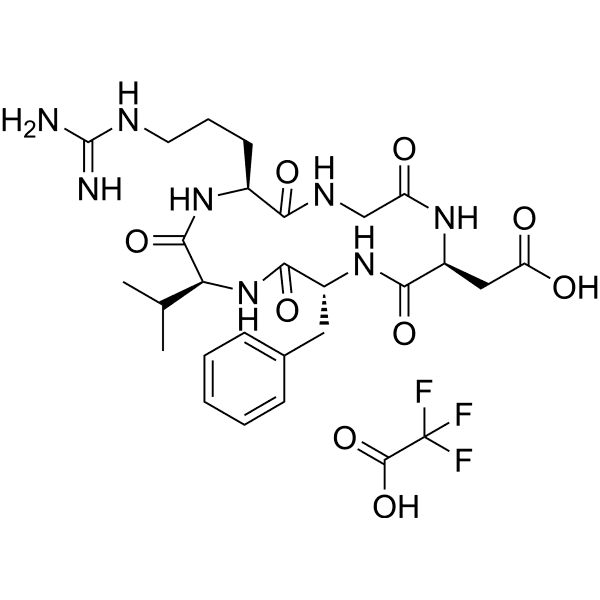 Cyclo(Arg-Gly-Asp-D-Phe-Val) TFA Structure