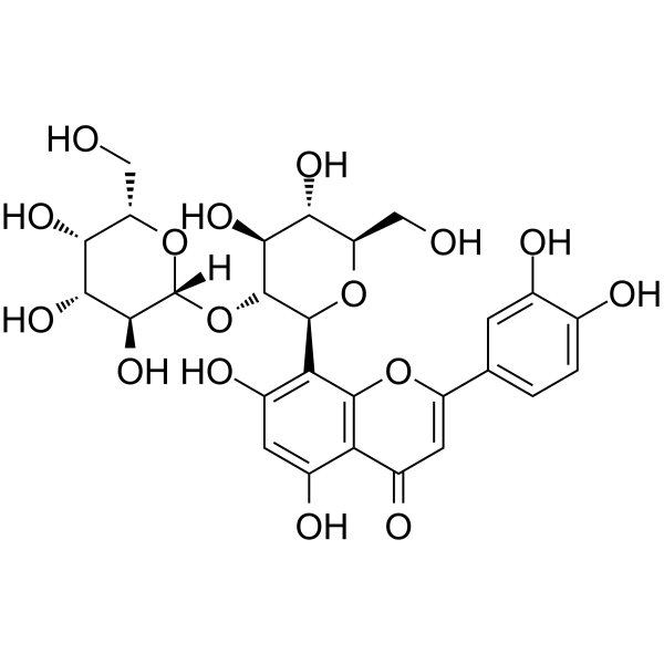 2-O-beta-L-galactopyranosylorientin Structure