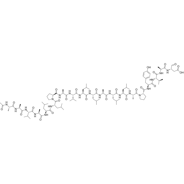 Ac-AAVALLPAVLLALLAP-YVAD-CHO Structure