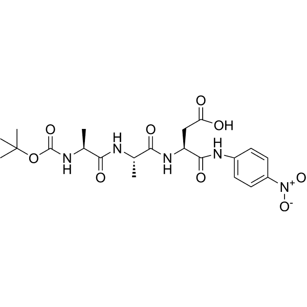 Boc-Ala-Ala-Asp-pNA Structure