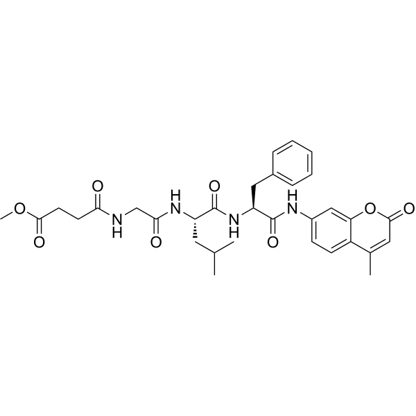 MeOSuc-Gly-Leu-Phe-AMC Structure