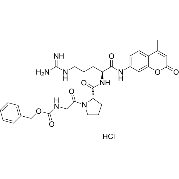 Z-Gly-Pro-Arg-AMC hydrochloride Structure