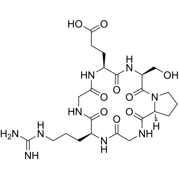 Cyclo(Gly-Arg-Gly-Glu-Ser-Pro) Structure