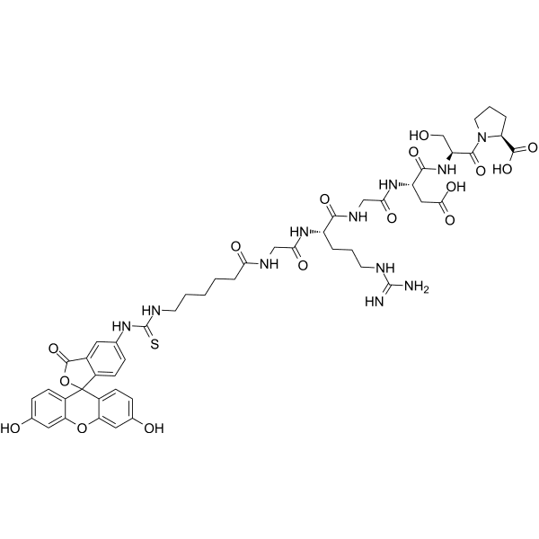 FITC-Ahx-Gly-Arg-Gly-Asp-Ser-Pro Structure