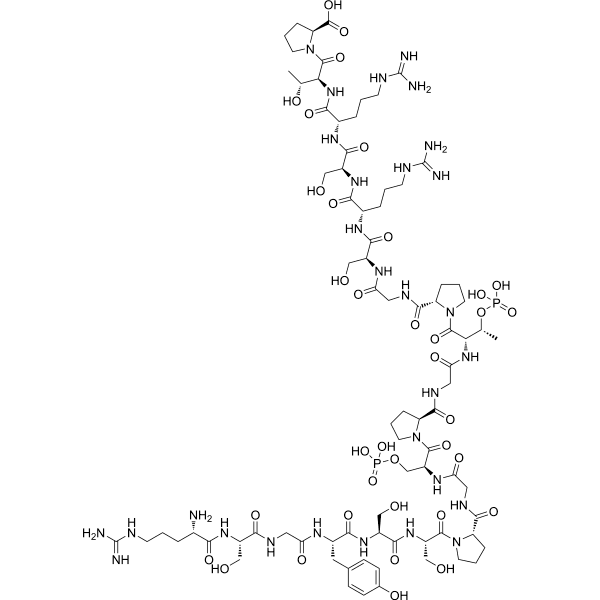 (Ser(PO3H2)202, Thr(PO3H2)205)-Tau Peptide (194-213) Structure