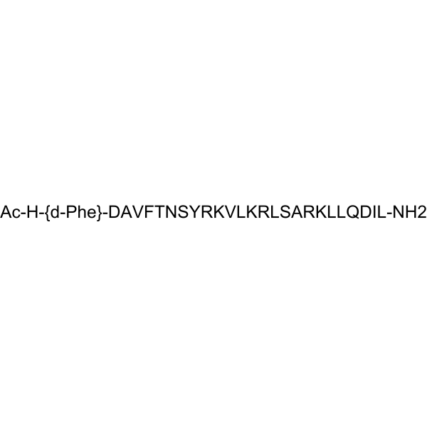 Acetyl-(D-Phe2,Lys15,Arg16,Leu27)-VIP (1-7)-GRF (8-27)  Structure