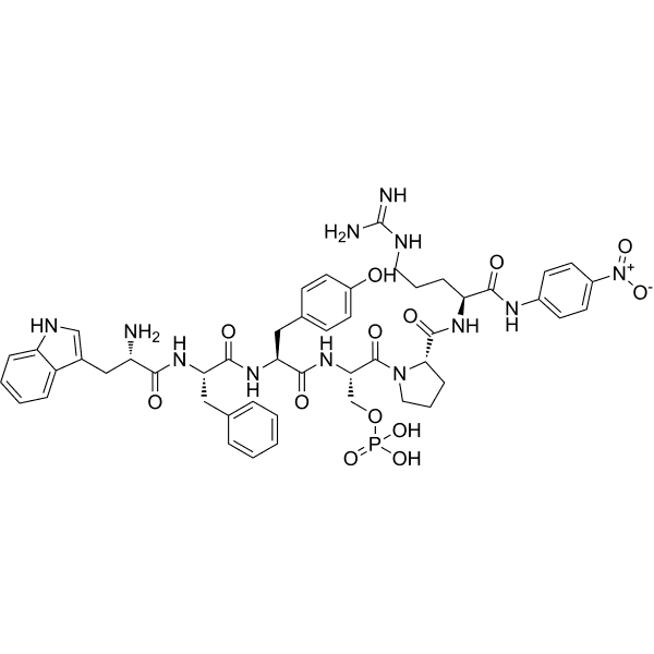 H-Trp-Phe-Tyr-Ser(PO3H2)-Pro-Arg-pNA Structure