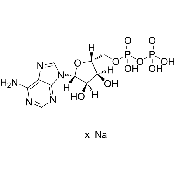 Adenosine 5'-diphosphate sodium salt  Structure