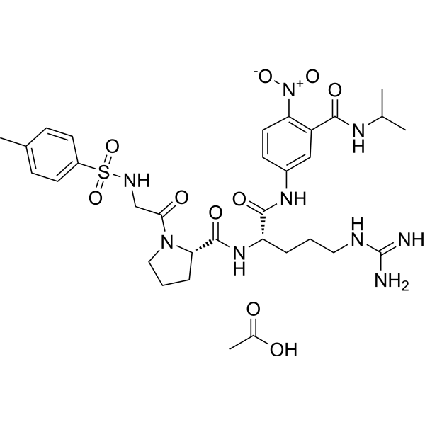 Tos-Gly-Pro-Arg-ANBA-IPA acetate Structure