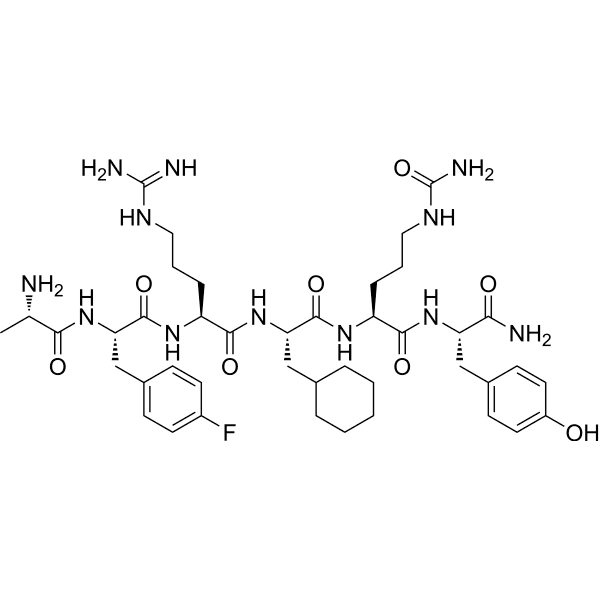 Ala-parafluoroPhe-Arg-Cha-Cit-Tyr-NH2 Structure