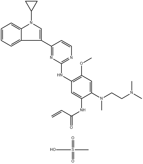 Almonertinib mesylate Structure