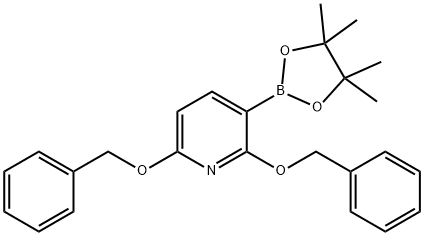 2,6-bis(benzyloxy)-3-(4,4,5,5-tetramethyl-1,3,2-dioxaborolan-2-yl)pyridine Structure