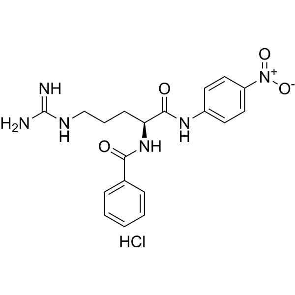 Nα-Benzoyl-L-arginine 4-nitroanilide hydrochloride Structure
