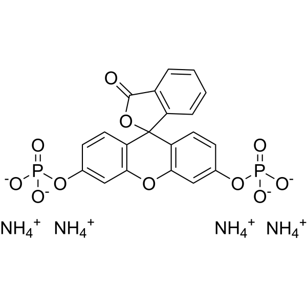 Fluorescein diphosphate tetraammonium  Structure