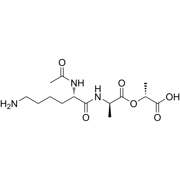 Ac-Lys-D-Ala-D-lactic acid Structure