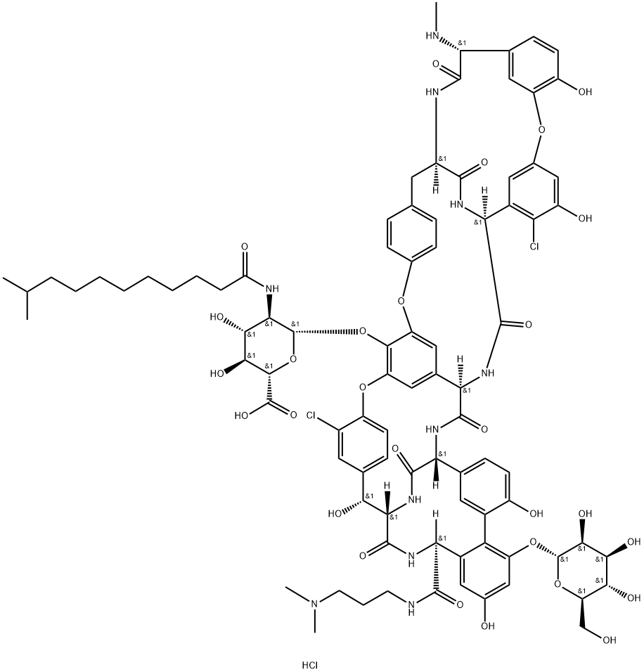 Dalbavancin hydrochloride Structure