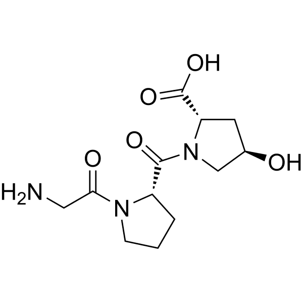 H-Gly-Pro-Hyp-OH Structure