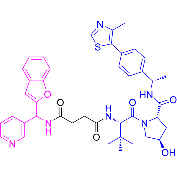 (S,R,S)-AHPC-C2-amide-benzofuranylmethyl-pyridine Structure