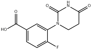 3-(2,4-dioxotetrahydropyrimidin-1(2H)-yl)-4-fluorobenzoic acid Structure