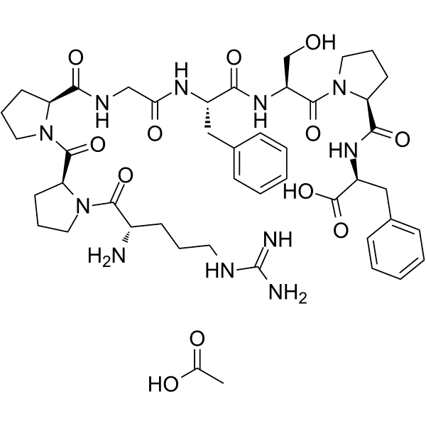 [Des-Arg9]-Bradykinin acetate Structure