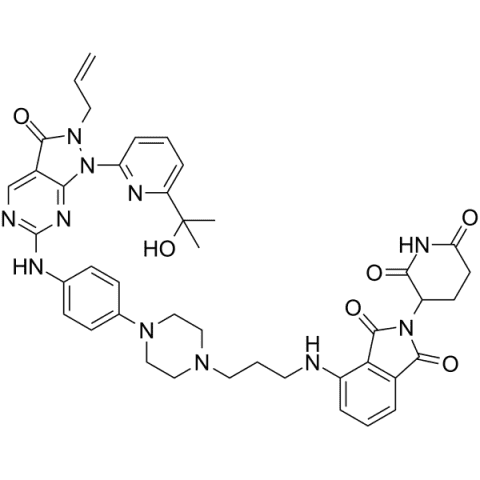 Pomalidomide-C3-adavosertib  Structure