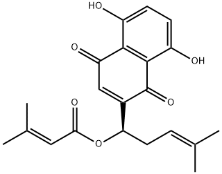β,β-Dimethylacrylshikonin  Structure