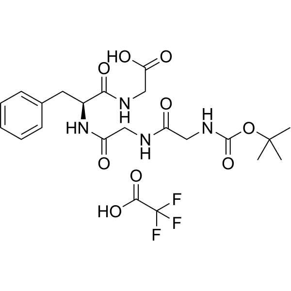 Boc-Gly-Gly-Phe-Gly-OH TFA Structure