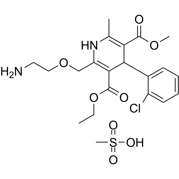 Amlodipine mesylate  Structure