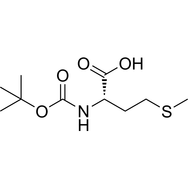(tert-Butoxycarbonyl)-L-methionine Structure