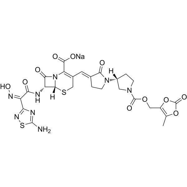 Ceftobiprole medocaril sodium Structure
