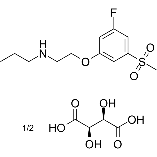 Mesdopetam hemitartrate Structure