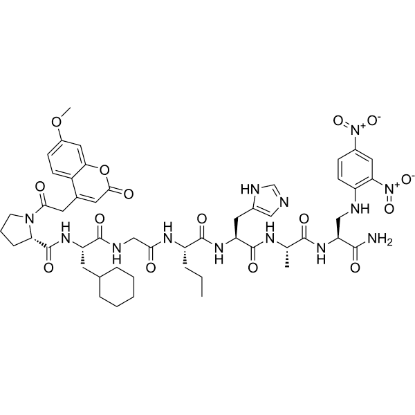 Mca-P-Cha-G-Nva-HA-Dap(DNP)-NH2 Structure