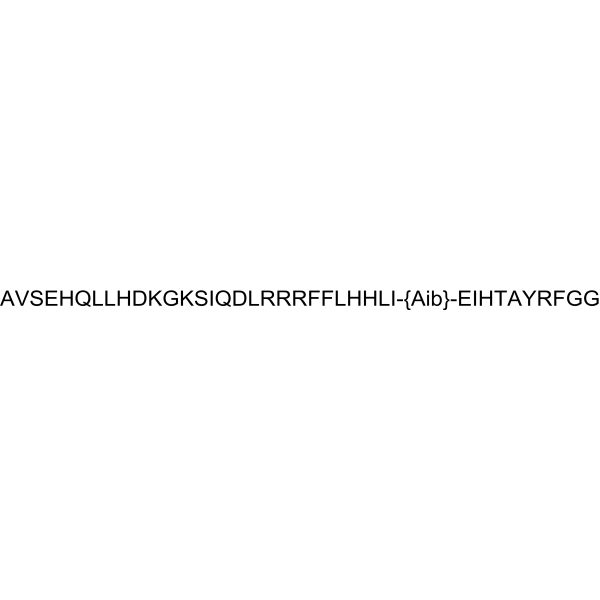 AVSEHQLLHDKGKSIQDLRRRFFLHHLI-{Aib}-EIHTAYRFGG Structure
