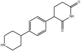 3-(4-(piperidin-4-yl)phenyl)piperidine-2,6-dione Structure